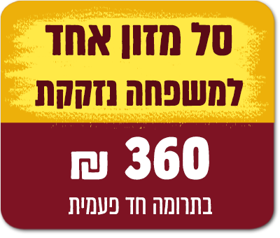 סל מזון למשפחה נזקקת אחת - 360 ש"ח - 360 ₪