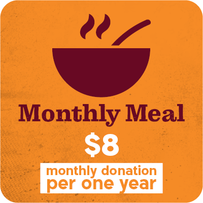 1 meal per month - 8 $