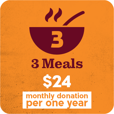 3 meals per month - 24 $