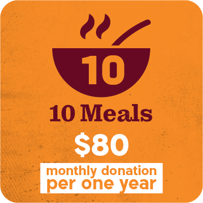 10 meals per month - 80 $