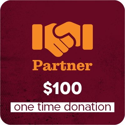 $100 in one time donation - 100 $