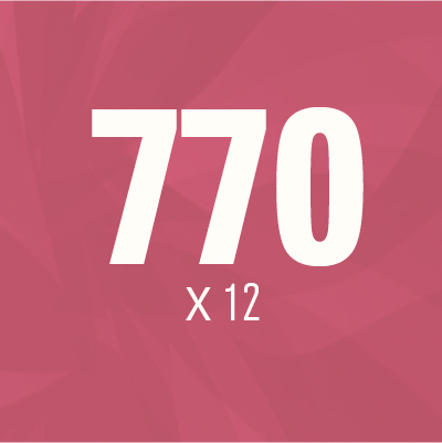 770 ש"ח לחודש למשך שנה - 770 ₪
