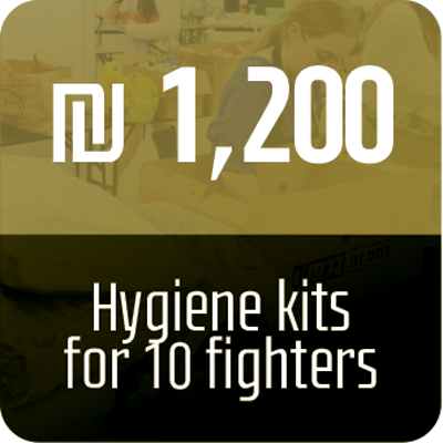 Hygiene kits for 10 soldiers - 300 $