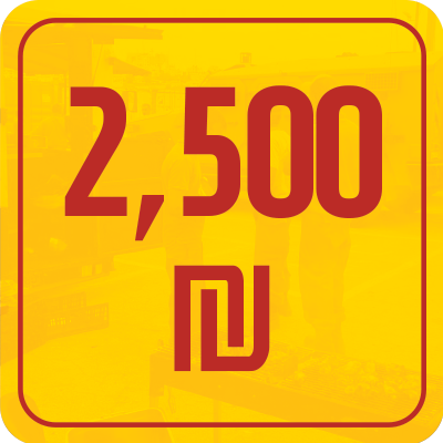 2500 ש"ח חד פעמי - 2500 ₪