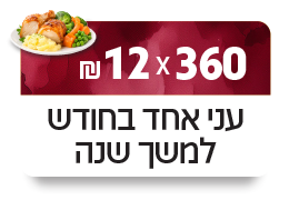 אימוץ עני אחד לחודש למשך כל השנה - 360 ₪